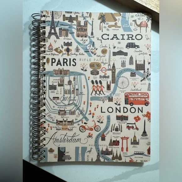 Rifle Paper Co. Travel-Themed Spiral Notebook - Picture 1 of 5